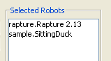 Showing two selected robots from the New Battle dialog